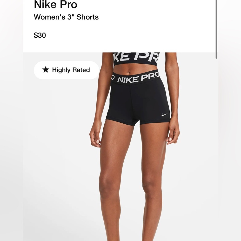 Nike pro tight fit shorts
